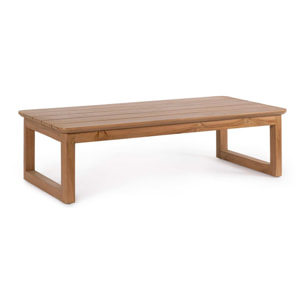 Tavolino basso rettangolare NOJA in legno teak, 122×60×35 cm