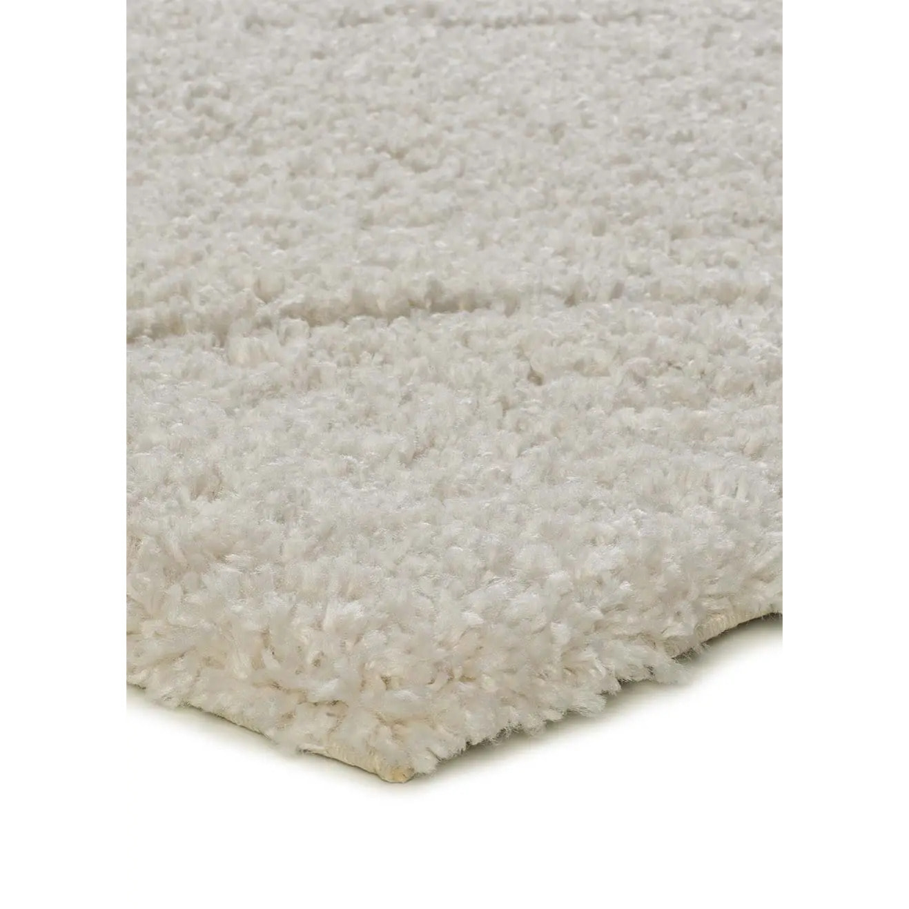 ATESA Alfombra shaggy suave estilo escandinavo blanca, varias medidas disponibles