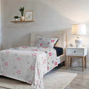 COMPLETO LETTO FASHION, 100% Microfibra, No Stiro - SUPERSTAR