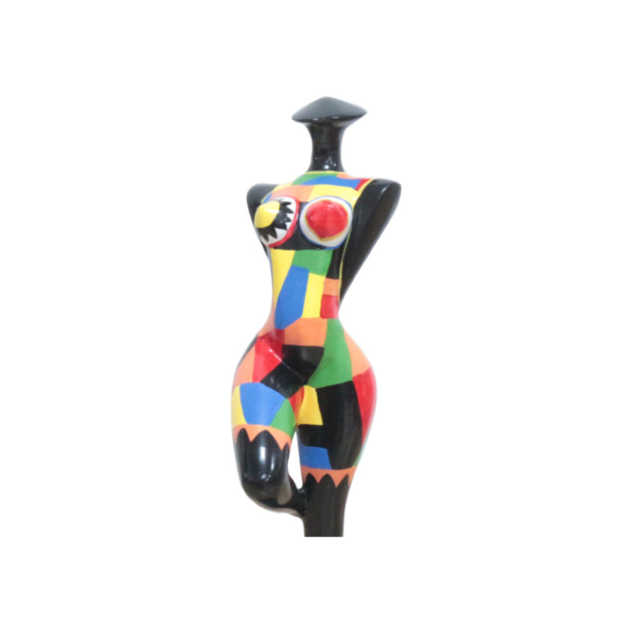 Statuette femme debout en résine multicolore H34cm - SENORA