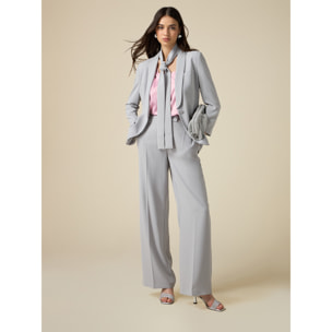 Oltre - Blazer in tessuto crêpe stretch - Grigio