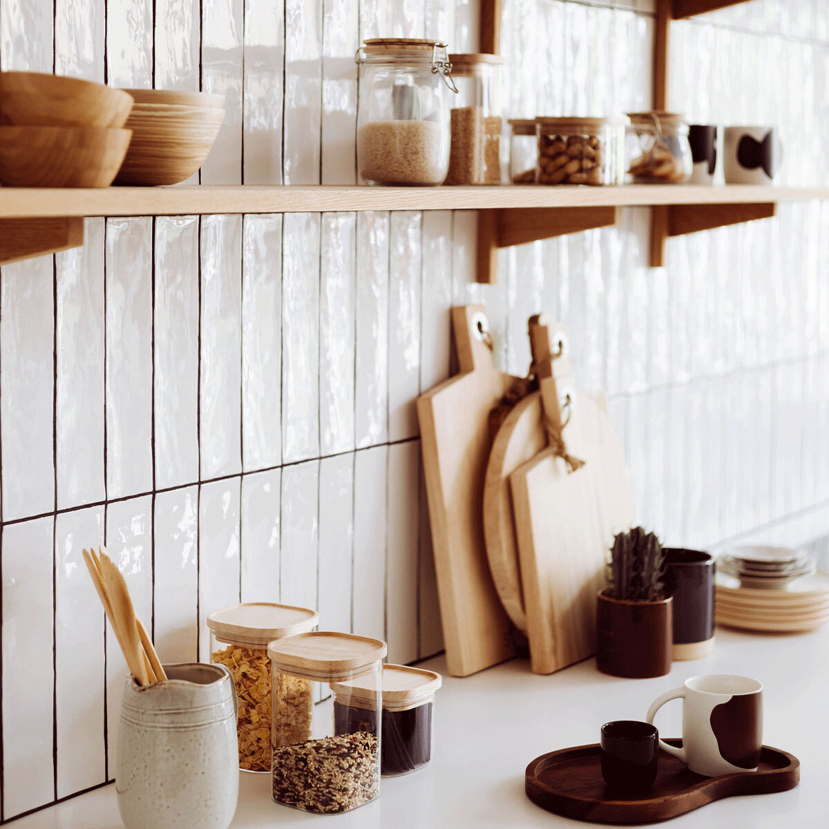 Bocal verre couvercle pin 1L Wording