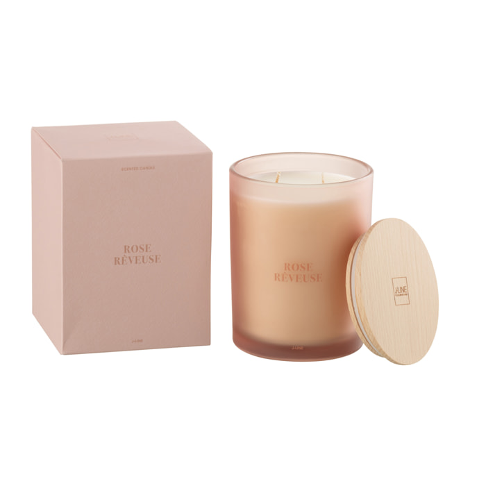 J-Line bougie parfumée Accords Essentiels - Rose Rêveuse - rose - 52H