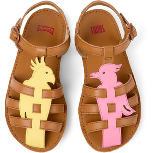 Sandali - CAMPER Miko Twins - Marrone - Pelle liscia