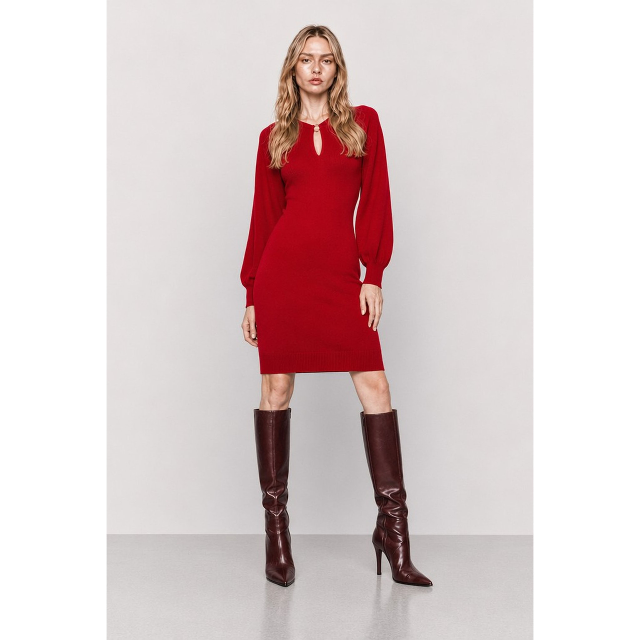 Kocca - Abito in maglia di viscosa da donna con scollo a goccia Donna