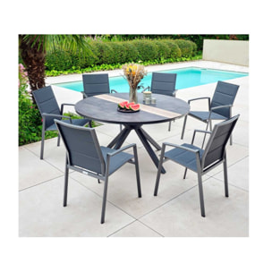 Ensemble table et chaises de jardin  - CARMEL ROND
