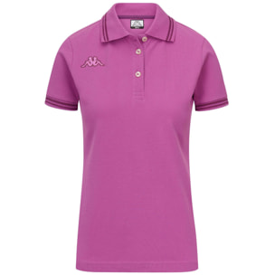 Polo Shirts Kappa Donna Logo Maltax Wss Slim Viola