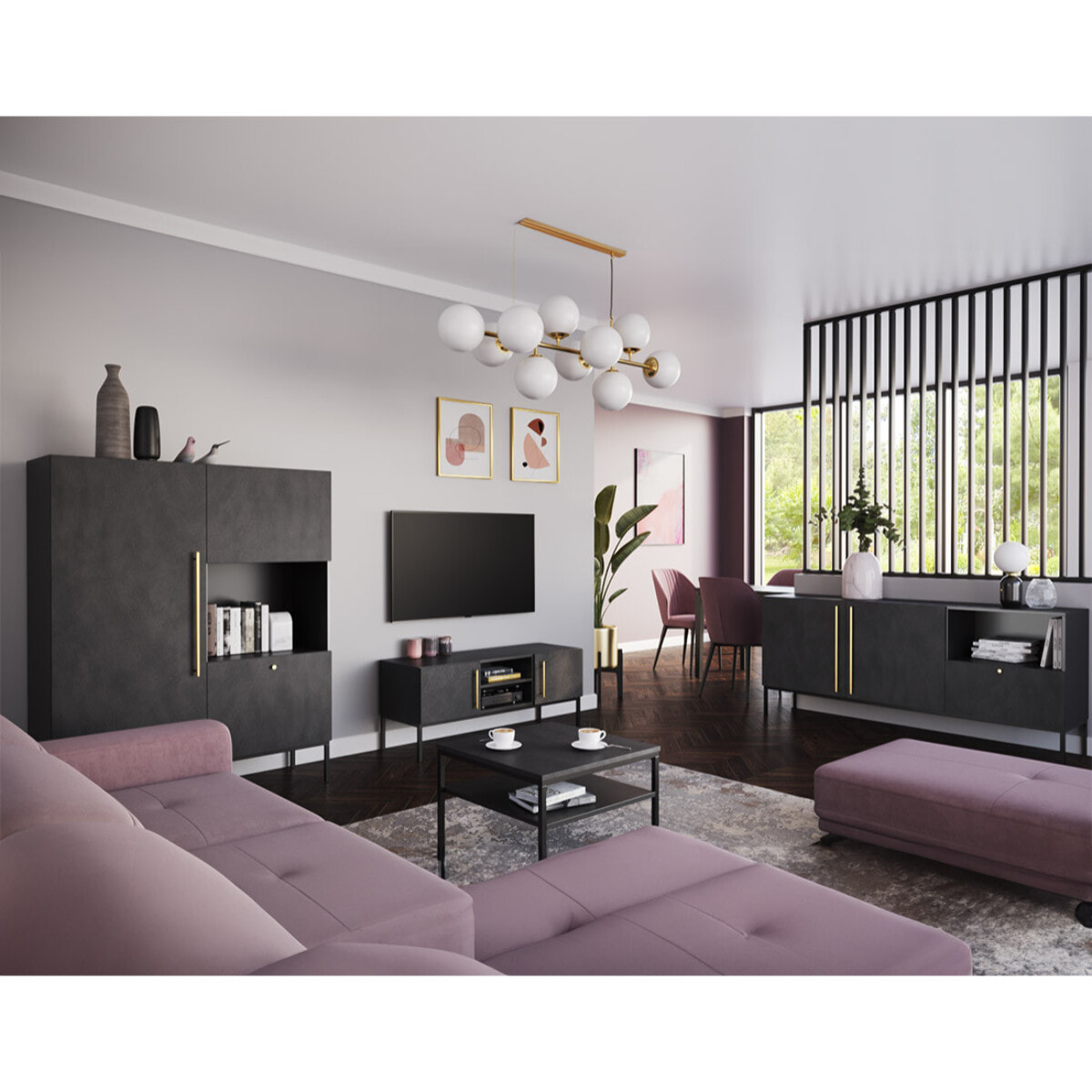 Felicia - table basse - 60 cm - Noir