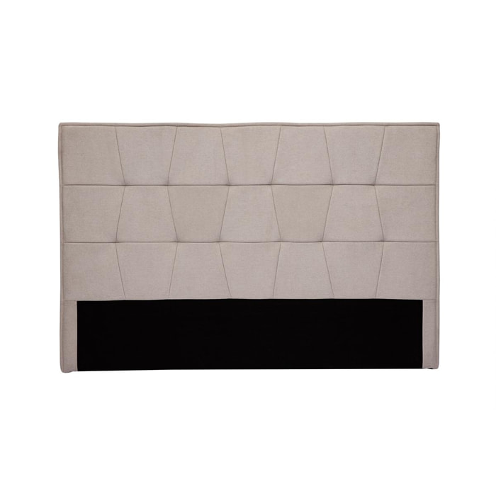 Tête de lit en tissu effet velours beige L170 cm SUKA