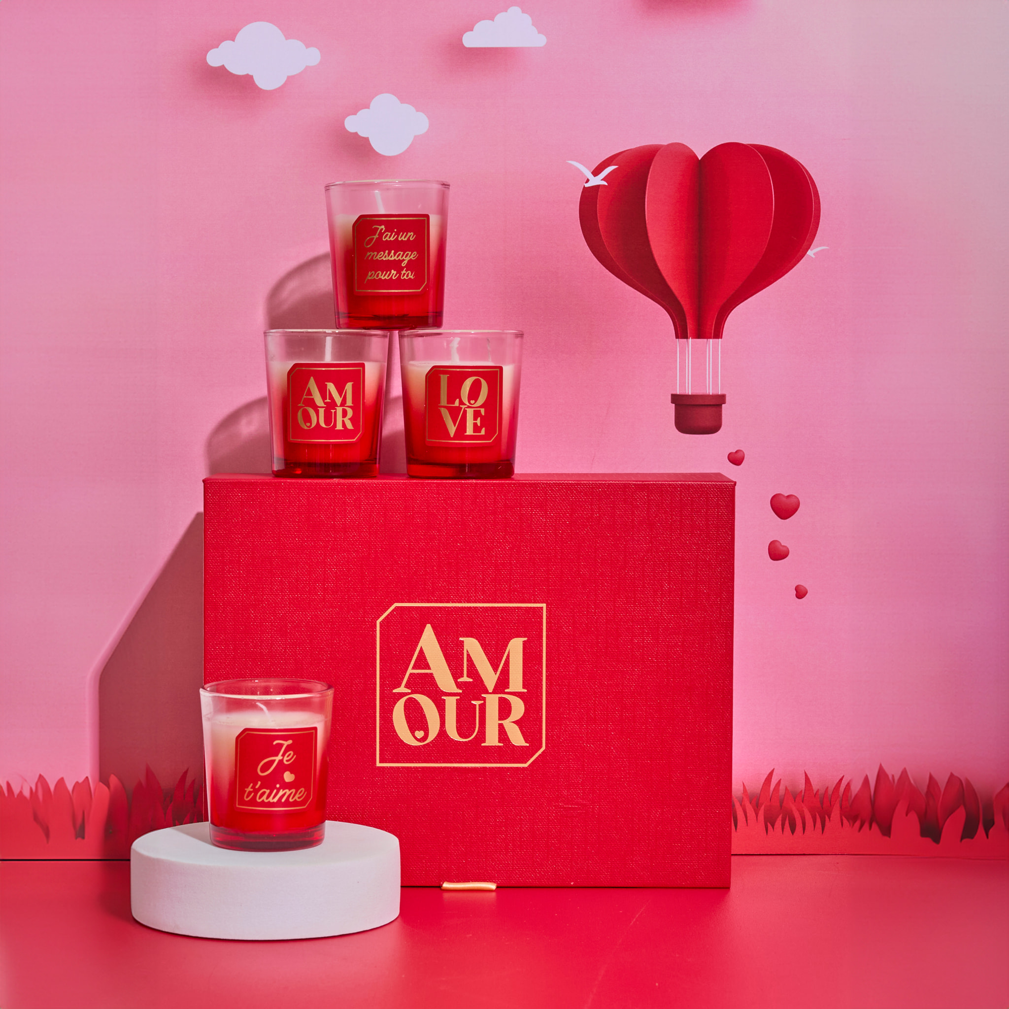 Bougie Parfumee X6 Coffret Amour