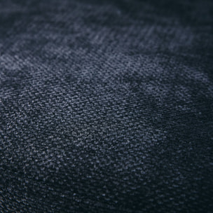 Lot de deux tabourets de bar ajustables métal et tissu noir. pied noir - L 49 x P 49 x H 88.5-110cm - Abby