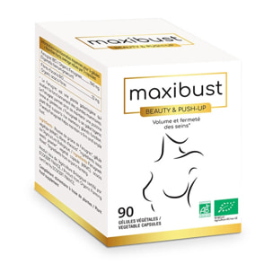 NUTRI EXPERT - Maxibust Beauty & Push-Up - Complément alimentaire à base de Fenugrec et Fibres d'Acacia BIO - Volume & Fermeté des seins - Cure 30 jours