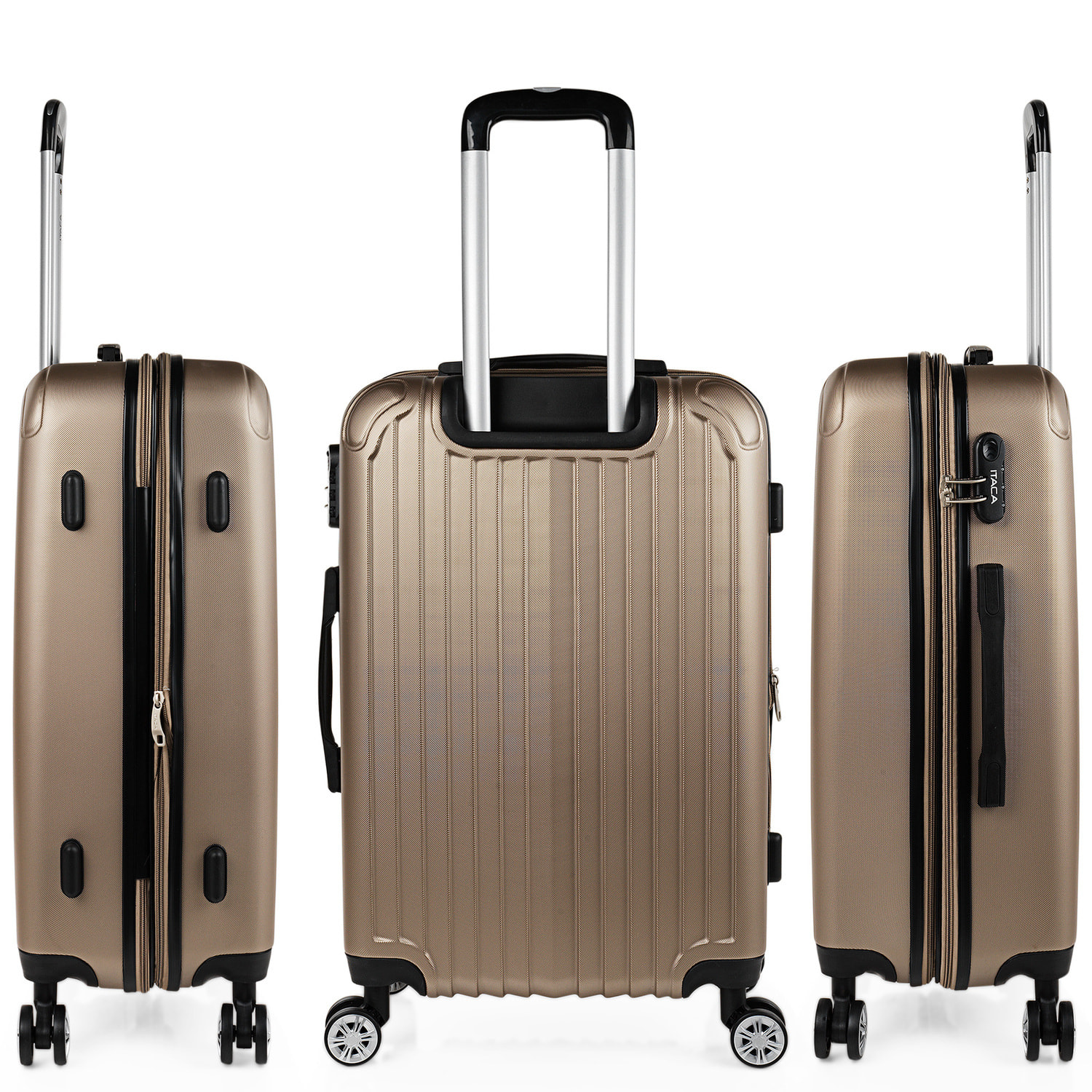 Maleta Itaca Sevron Set 2 Unidades Champagne