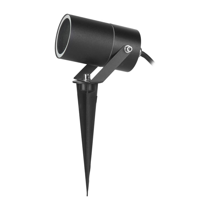 Forlight Hit - Proyector de Jardín GU10. Foco Proyector Exterior con Protección IP65. Incluye Accesorio Estaca o Pincho para In