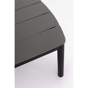 Tavolino da giardino GAUDIX in alluminio antracite con piedini regolabili, 115×68,5 cm