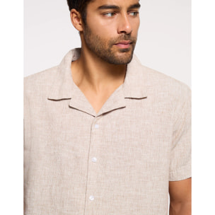 Camisa Lino Beige - Deon