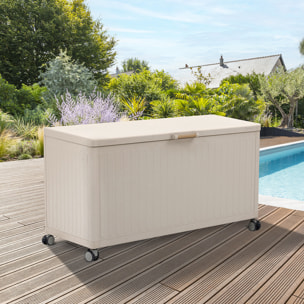 Coffre de rangement "Edenio" argile S 130 x 60,4 x 78cm en aluminium 510 L