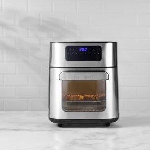 MasterPRO ROCKET 1000 Freidora de Aire 10 L - Calentamiento Doble 360º / Ventana Para ver Progreso / Pantalla táctil LED / 9 Programas Cocción