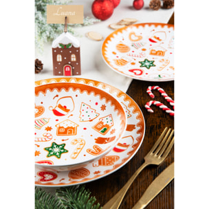 Service de Table 18 pièces Excelsa - Wonderful Ginger, Porcelaine Multicolore