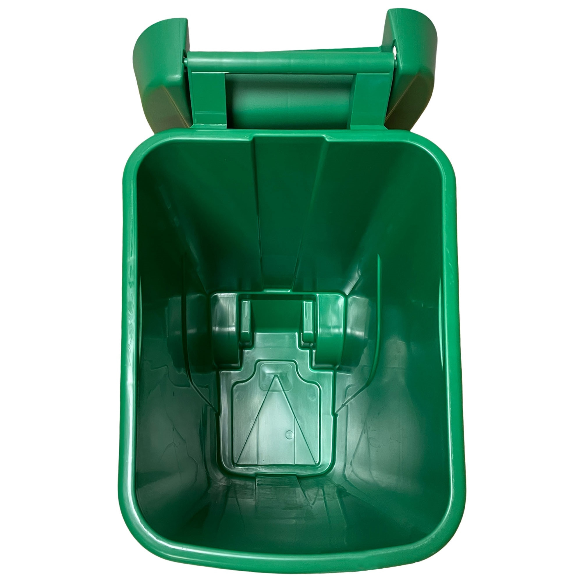 Contenedor - cubo de basura wellhome reciclo 110l, color verde cerrado con tapa, ideal para reciclaje de vidrio, con ruedas