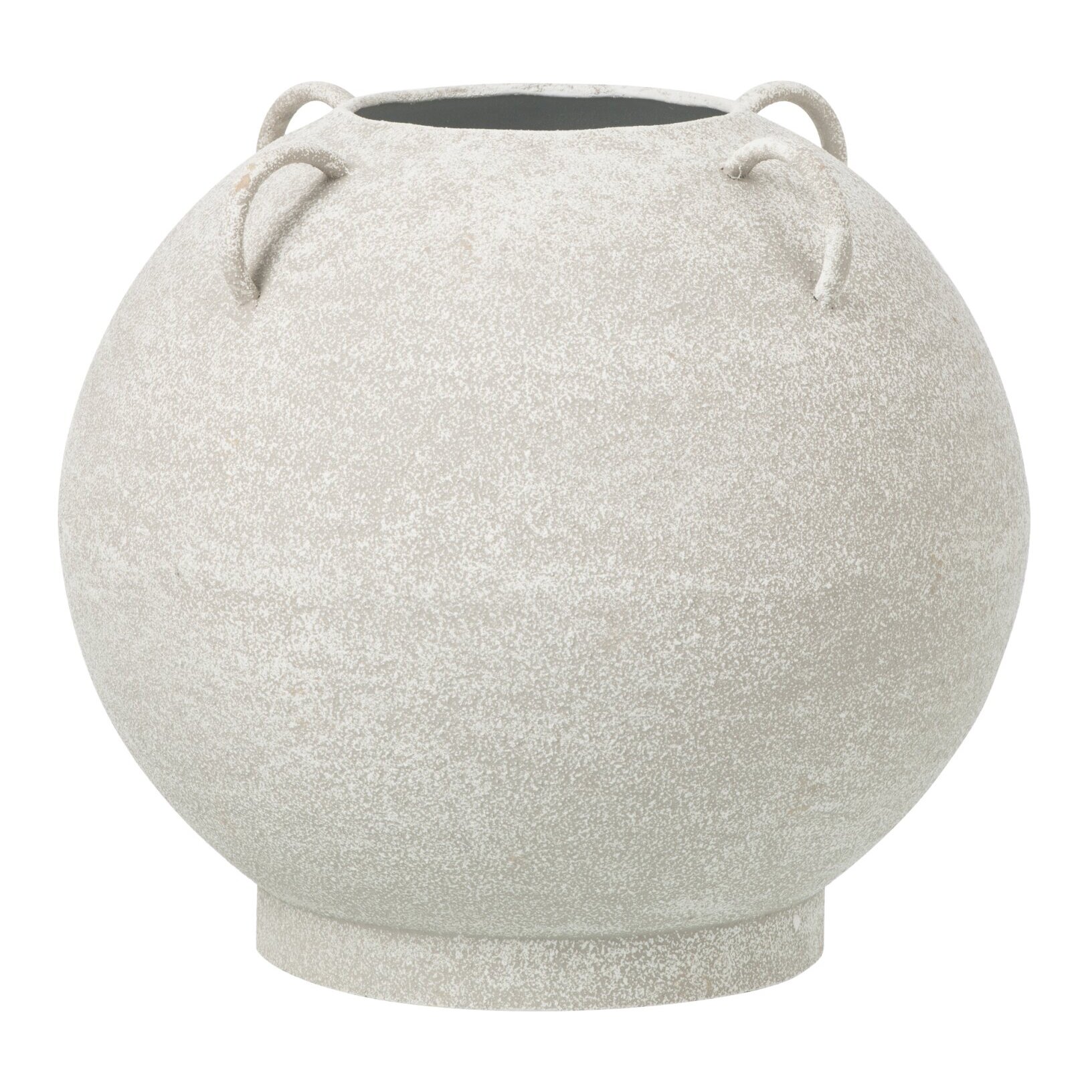J-Line Vase rond - fer - blanc