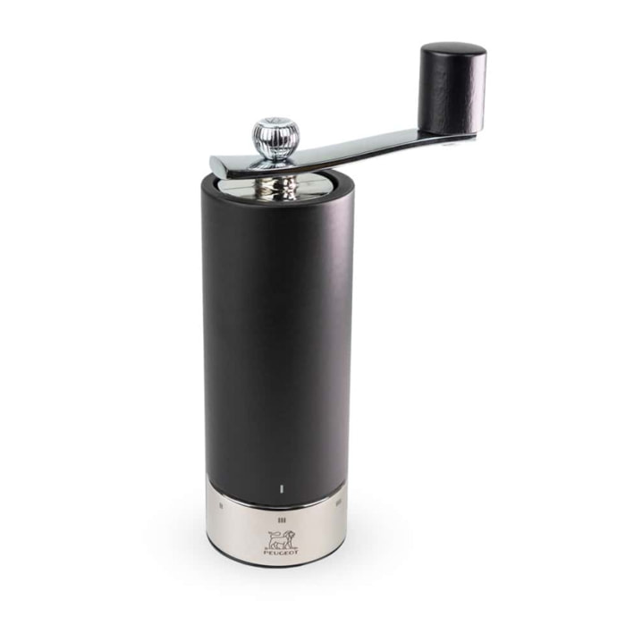 Moulin à sel à manivelle en bois et inox, noir, u'Select, 18 cm - 7' Isen