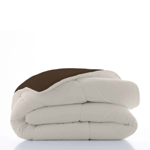 Naturals - Edredón Bicolor - 300 Gr - 100% Microfibra Poliéster - Marrón/Vainilla