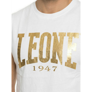 Camiseta sin mangas dorada para hombre