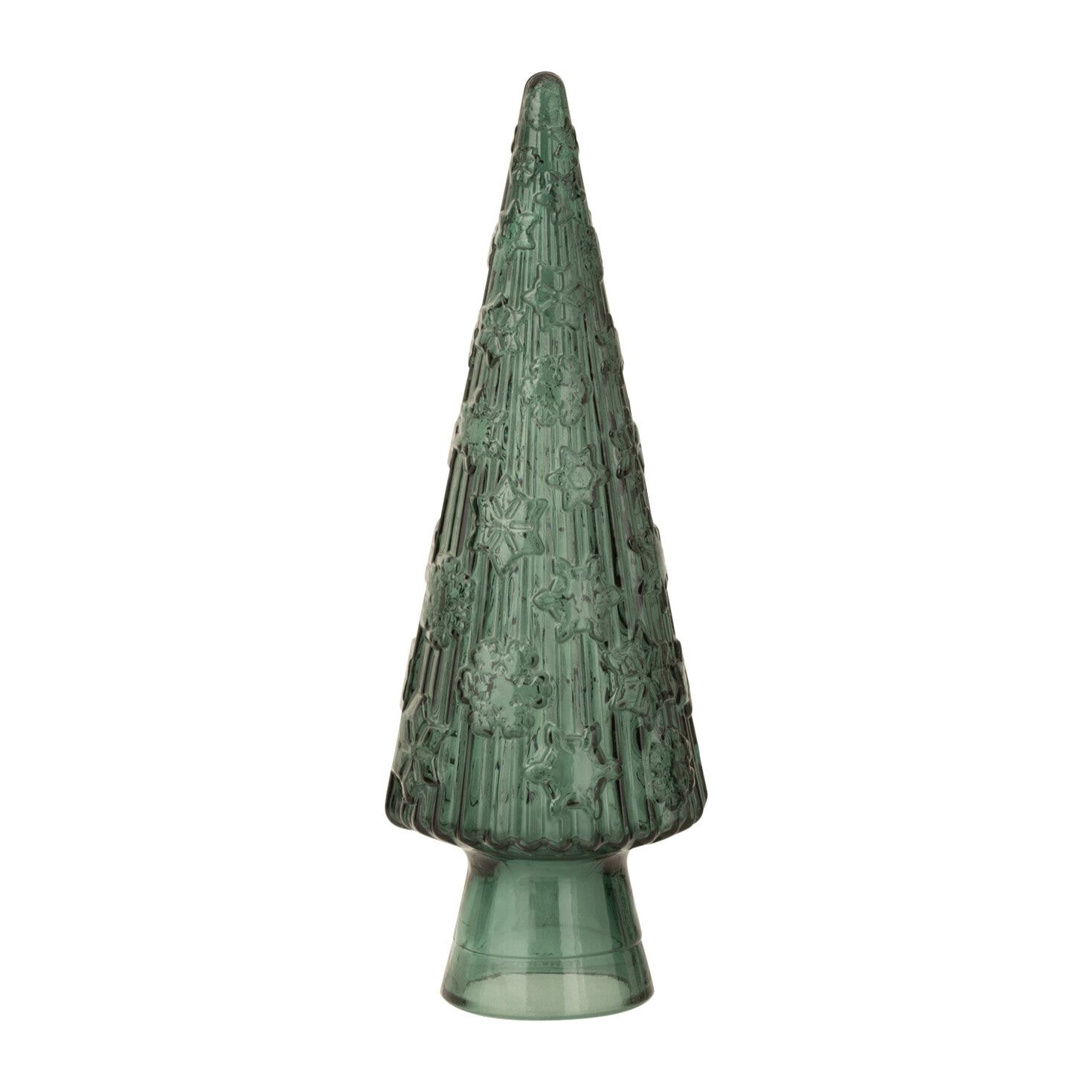 J-Line décoration Sapin de Noël Cône - verre - vert - medium
