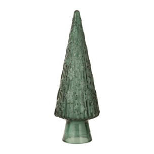 J-Line décoration Sapin de Noël Cône - verre - vert - medium