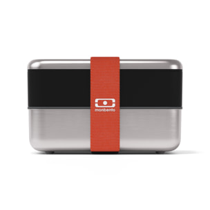 Set lunch box en métal micro-ondable Sense Gris coton 700ml + accessoires