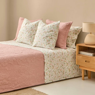 Sábana algodón flores Ferda color verde 100% Algodón percal