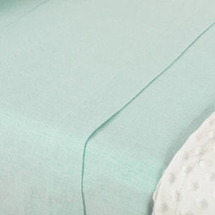 Jogo de lençóis flanela verde tiffany cama bebé