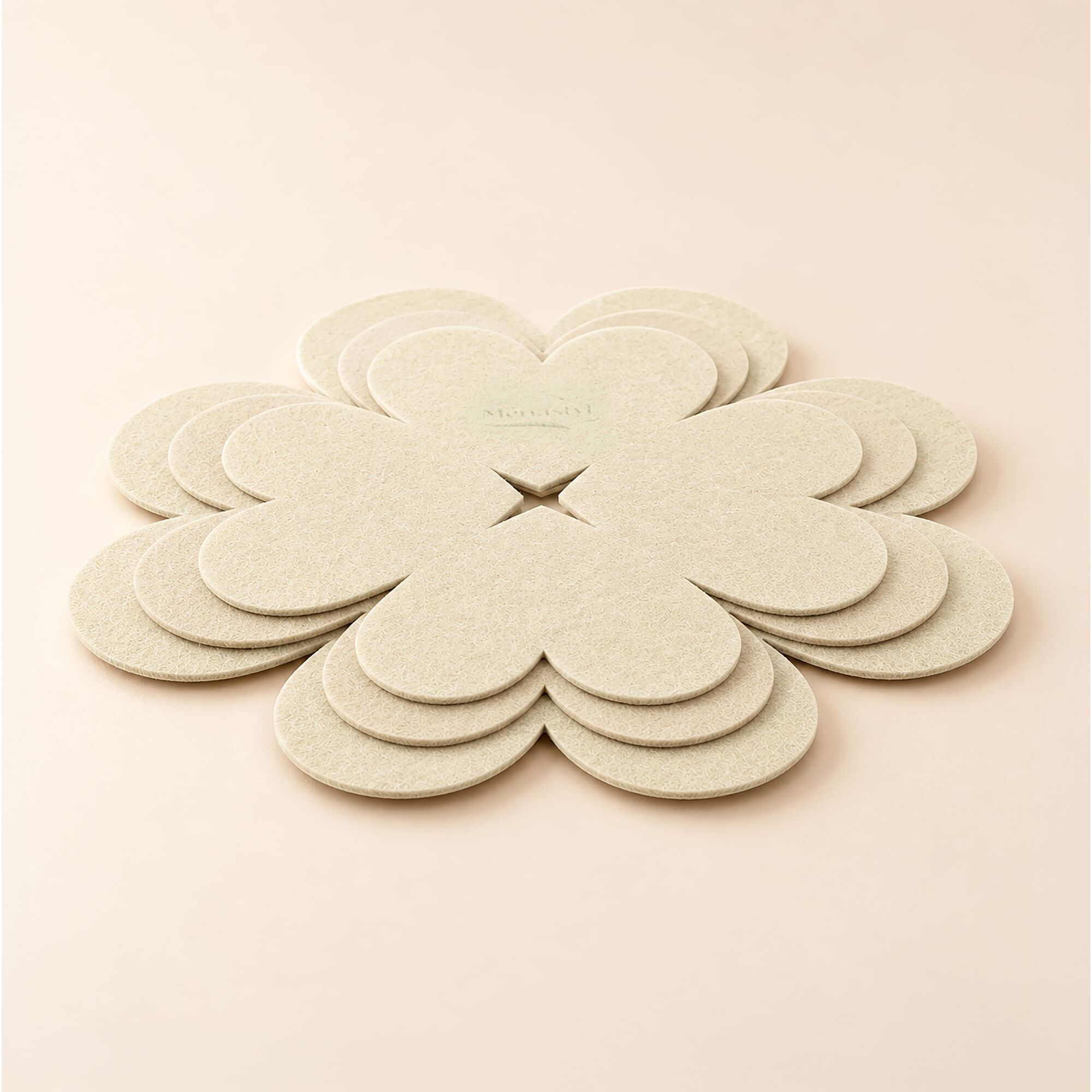 Lot de 3 intercalaires cuisson 24/28/32cm en feutrine crème