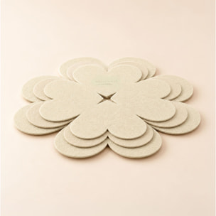 Lot de 3 intercalaires cuisson 24/28/32cm en feutrine crème