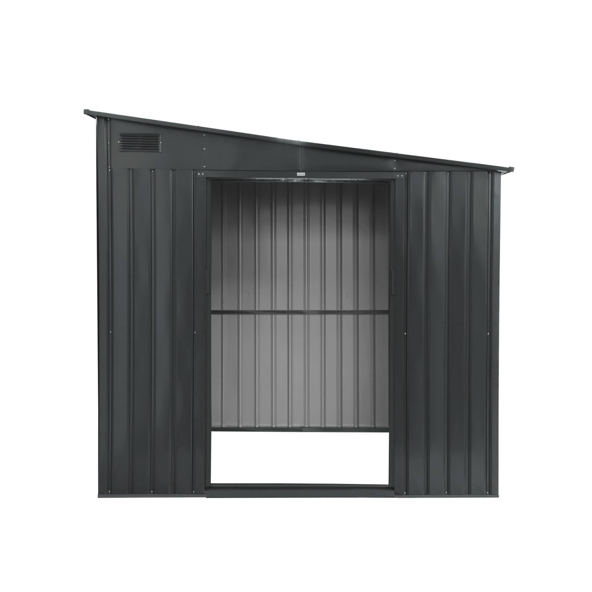 Abri de jardin acier 5.5m² avec kit d'ancrage anthracite L 212.5 x l 258 x H 195cm - Lome