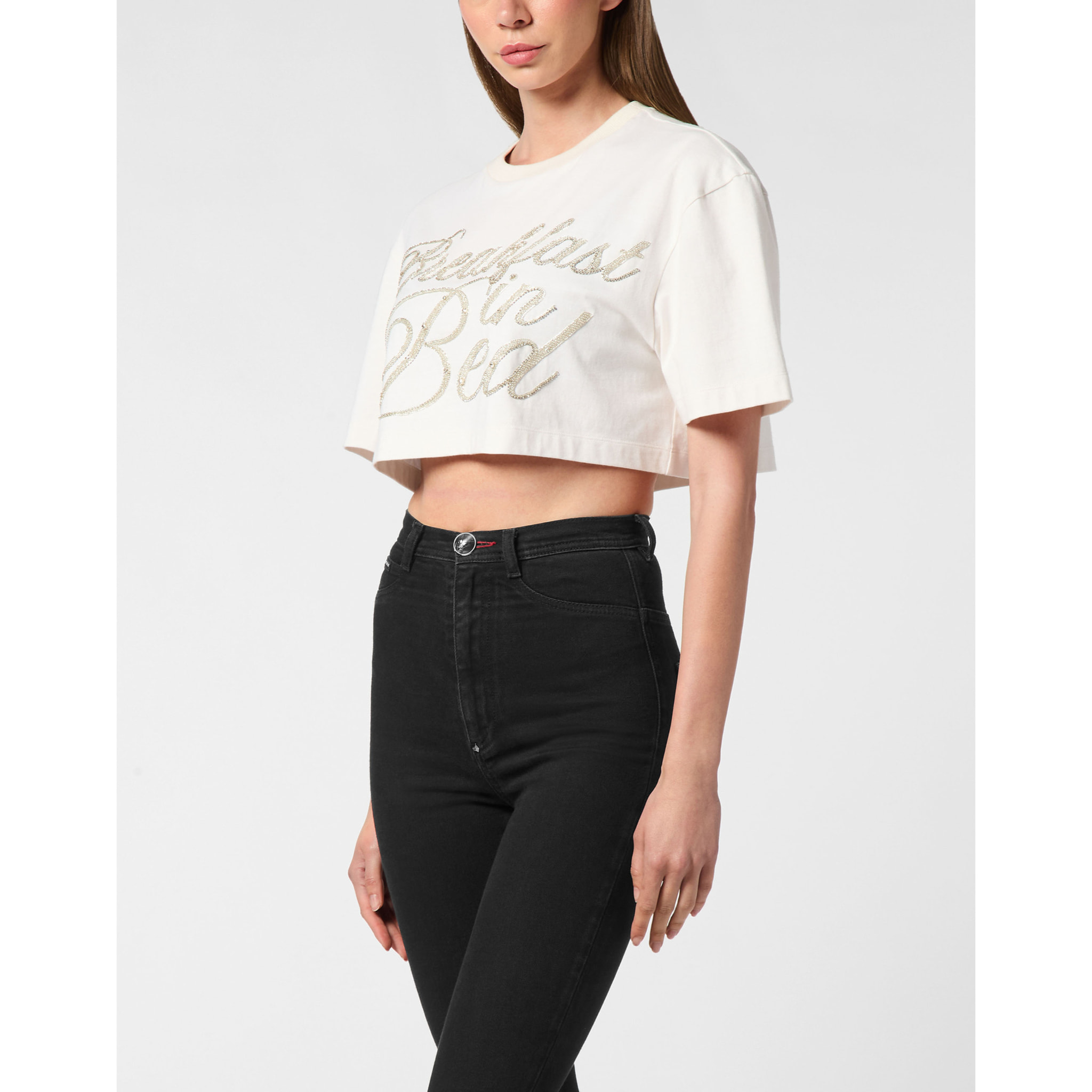 PHILIPP PLEIN Camiseta Cuello Redondo Ls CRYSTAL