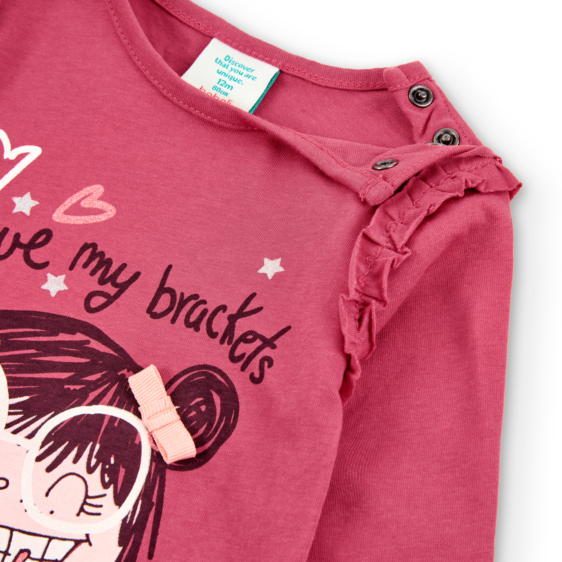 Camiseta punto con volantes de bebé niña