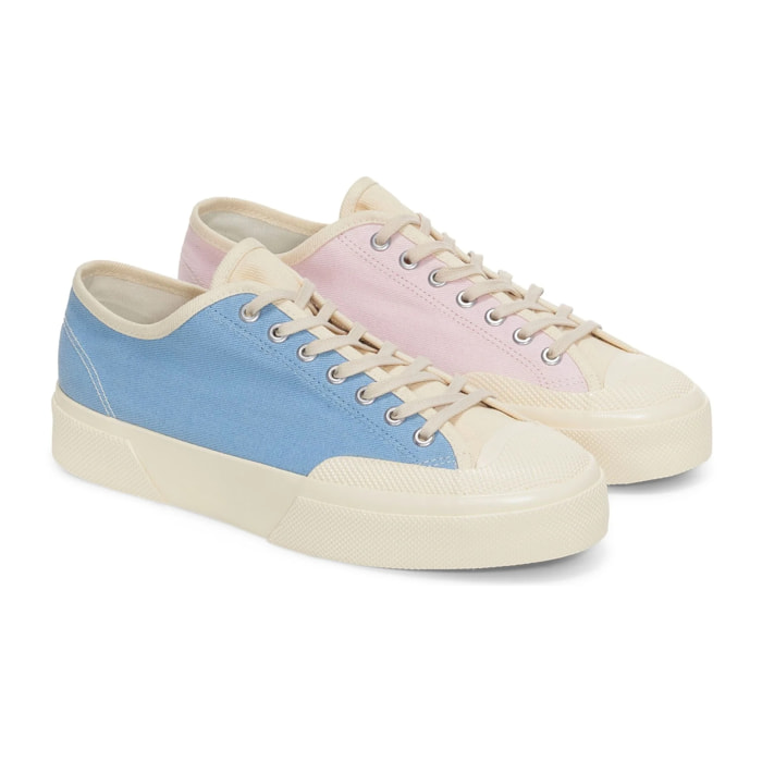Le Superga Uomo Donna Blu 2432 Works Low Cut Multi-Color Denim Yarn Dyed