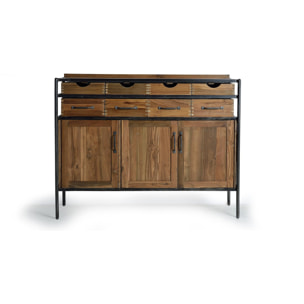 Aparador de Madera de Teka, Mango Estilo Industrial Moderno