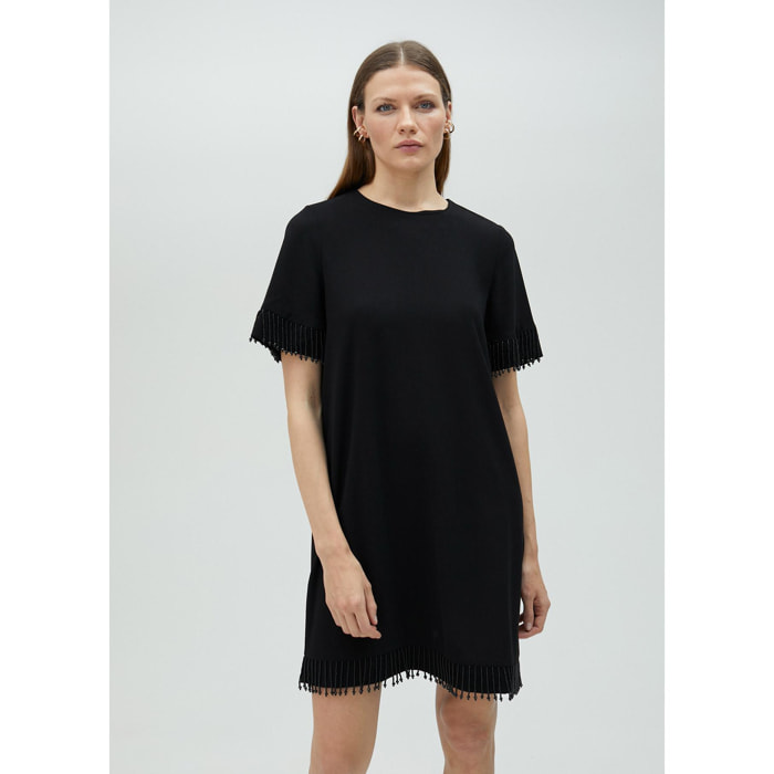 Vestito corto perline