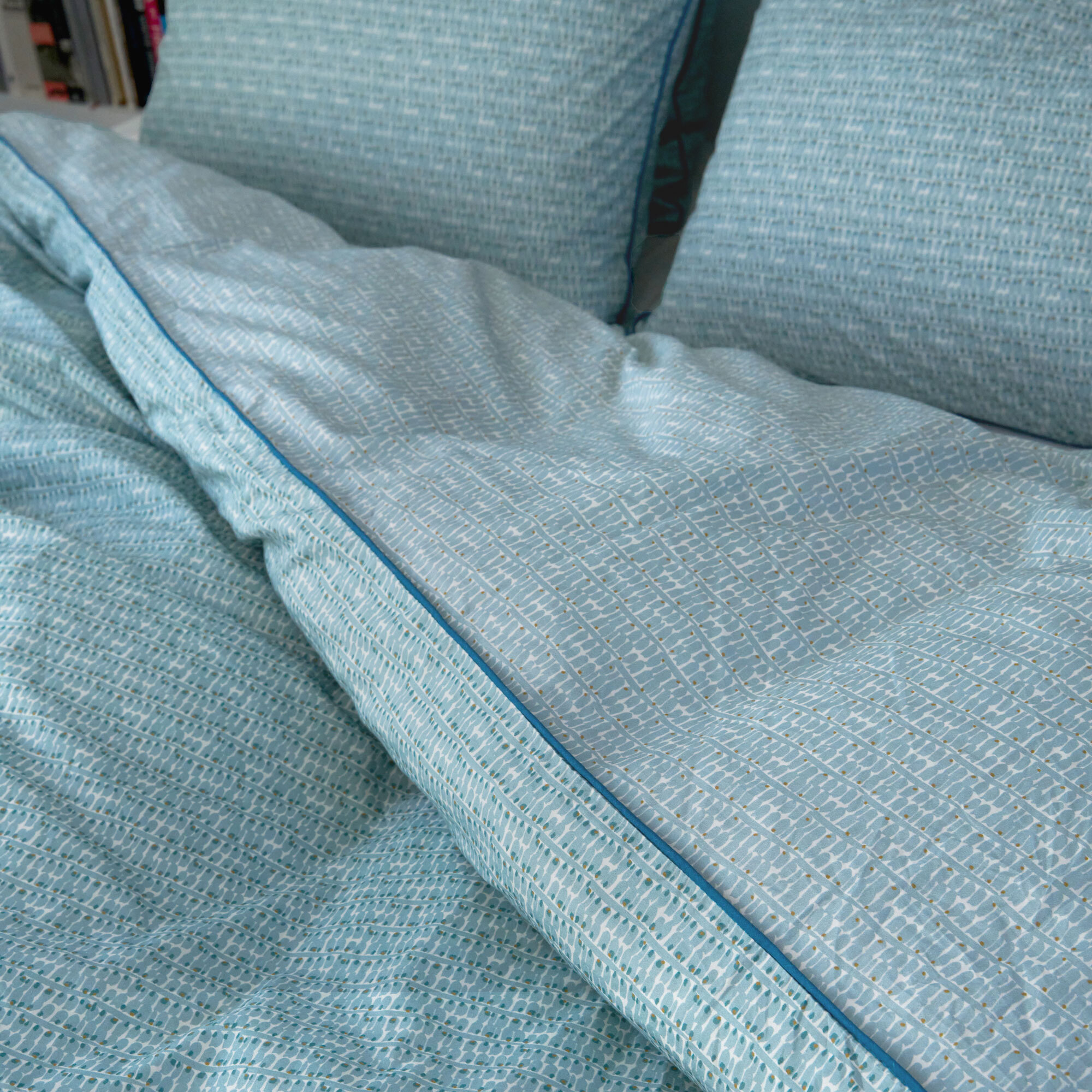 Housse de couette imprimée en percale de coton, TOUCHE VÉGÉTALE