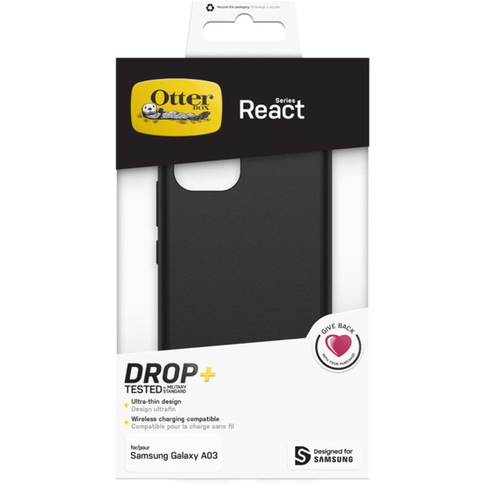 Coque OTTERBOX Samsung A03 React noir