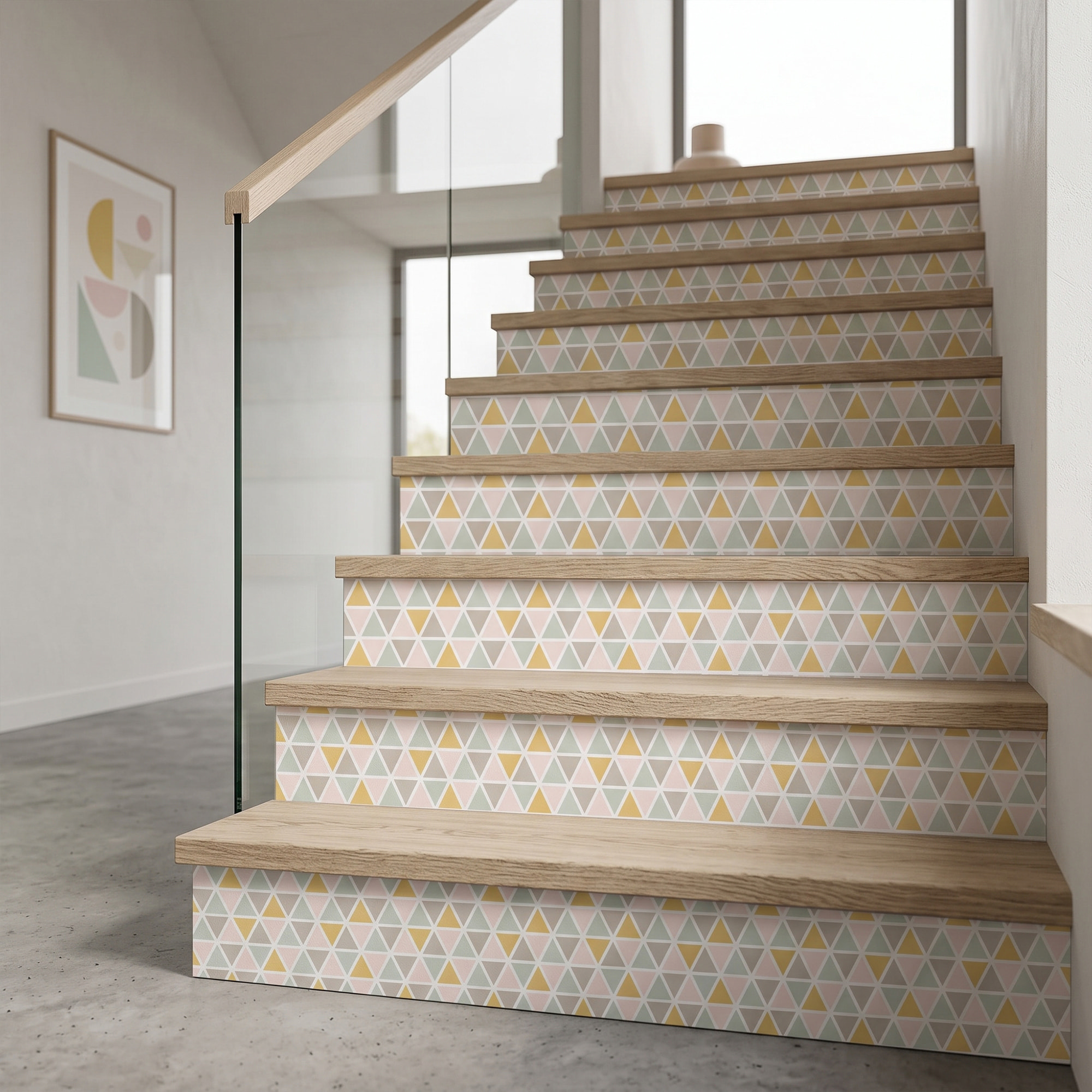 Stickers adhésifs escalier carrelages | Sticker Autocollant contremarche Carreaux de ciment carrelages adhésif - ADABYR