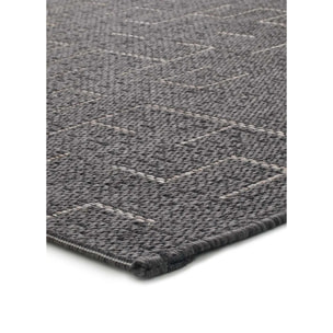 BREEZE Alfombra de exterior geométrica gris, varias medidas disponibles.