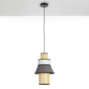 Suspension Tomasucci WIEN - A, en acier et coton, blanc