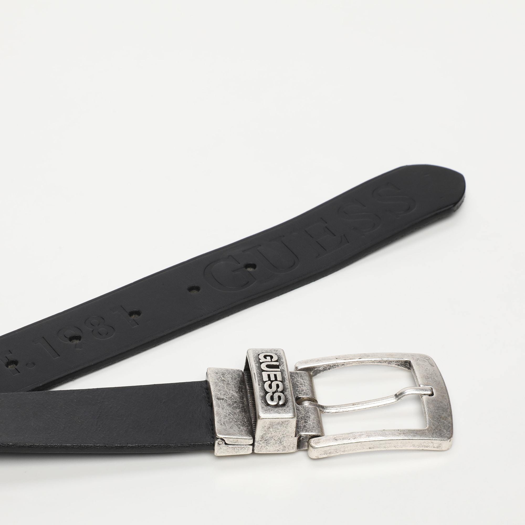 Ceinture - réversible - noir - L: 100 cm