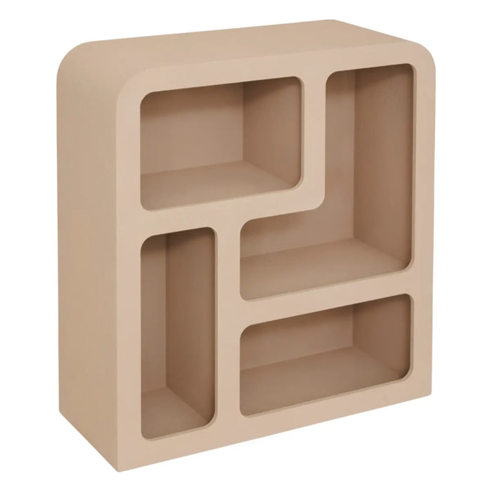 Etagère 4 niveaux Soleya beige moyen 75x30cm