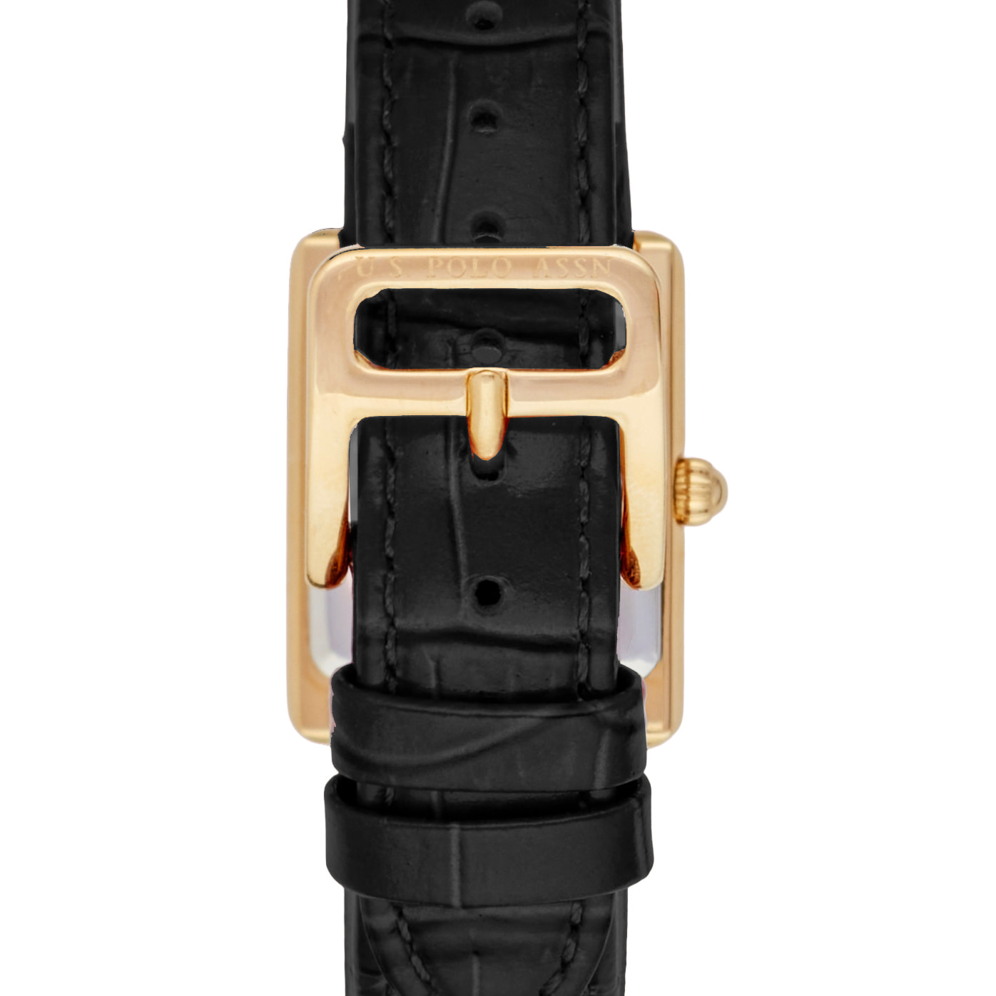 Orologio U.S. Polo Assn. in pelle nera