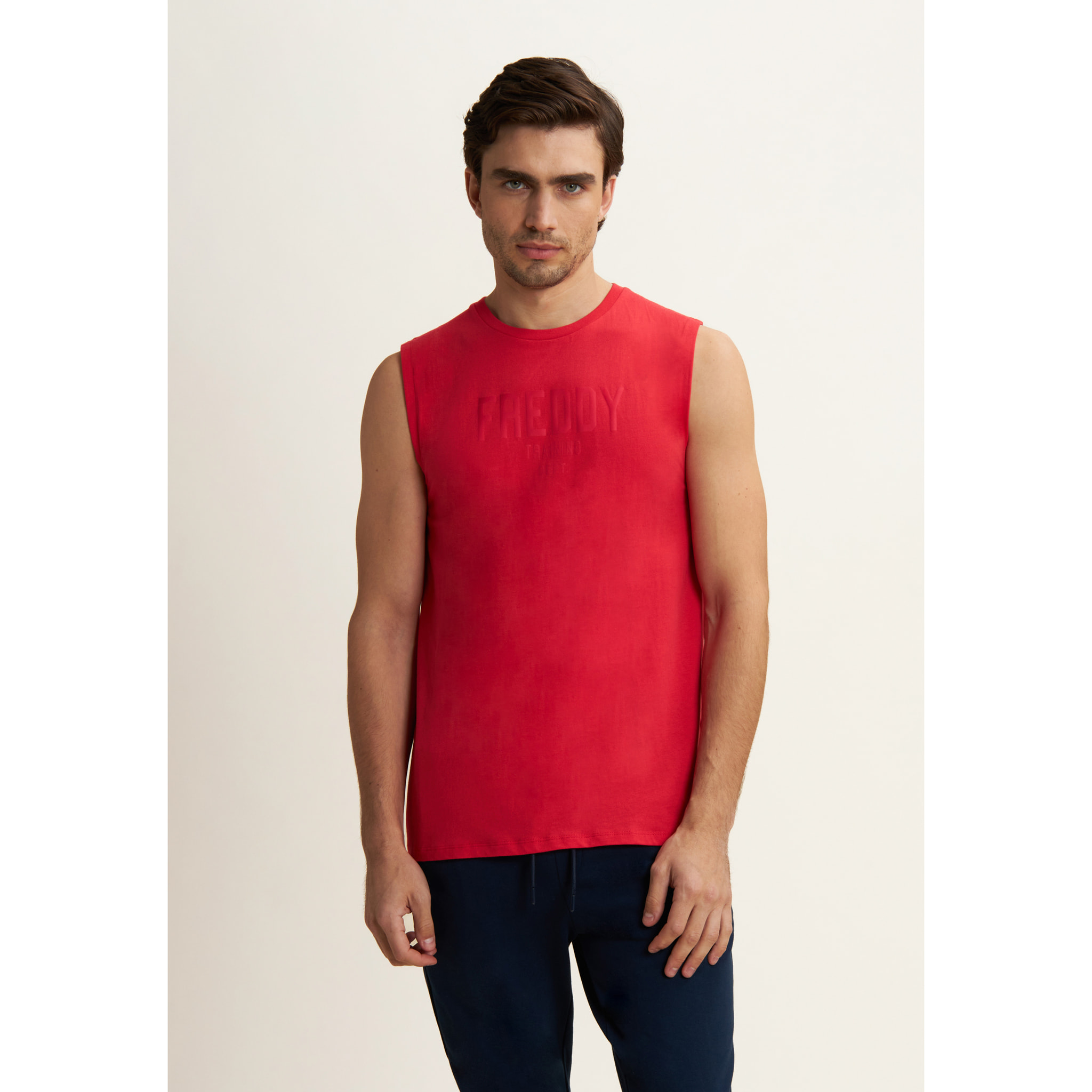 Canotta in Cotone con Stampa frontale in tono colore